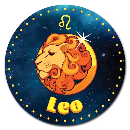 Leo Circle Vinyl Laminated Decal